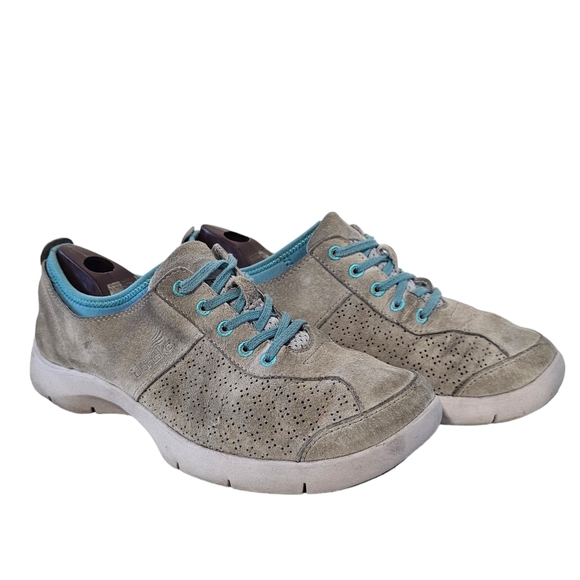 Dansko Shoes - Dansko womens gray and blue Suede walking shoe